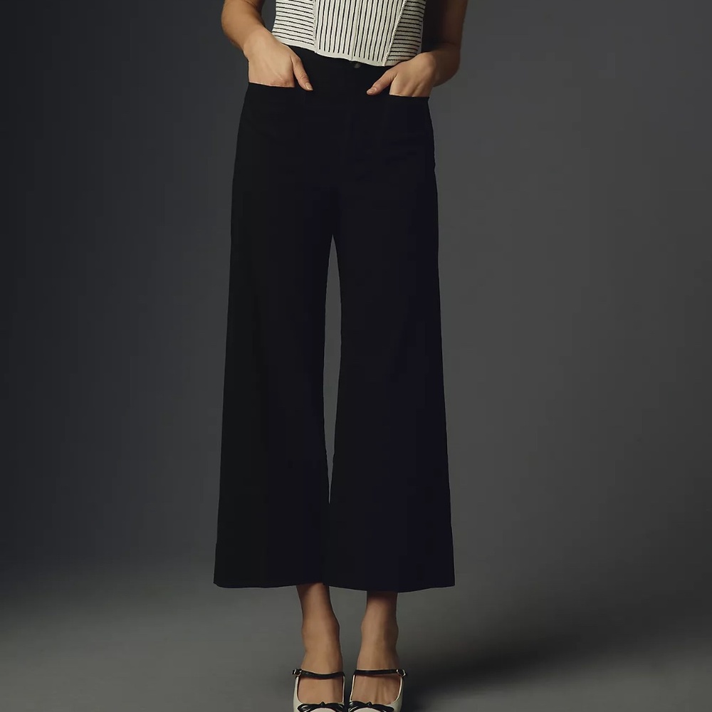 The Colette Cropped Wide-Leg Pants by Maeve